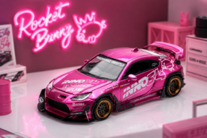 Toyota GR86 "Pandem Rocket Bunny" RHD (Right Hand Drive) Pink Metallic with Graphics "APA XPO 2025 Event Exclusive" 1/64 by Inno Models