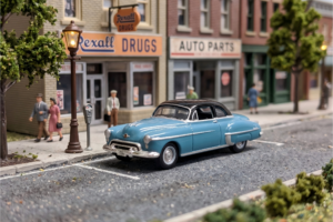 1950 Oldsmobile Rocket 88 Coupe Crest Blue With Black Top Ho — 1/87 by Oxford Diecast