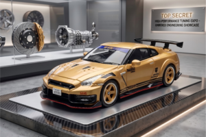 Nissan GT-R (R35) Top Secret Thailand RHD (Right Hand Drive) Gold Metallic "Thailand Diecast Expo 2025 Event Edition" 1/64 by Inno Models