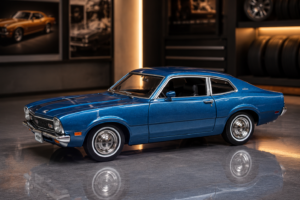 1974 Ford Maverick Blue Metallic "Forgotten Classics" Series 1/24 by Motormax