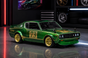 1973 Nissan Skyline 2000GT-R (KPGC110) #73 Green Metallic with Gold Stripes "Tokyo Mod" Series 1/24 by Maisto