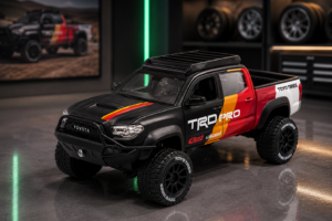 2023 Toyota Tacoma TRD PRO Off Road Pickup Truck Matt Black with Graphics and Roofrack "Maisto Design" Series 1/27 by Maisto