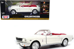 1964 Ford Mustang Convertible White With Red Interior James Bond 007 Goldfinger 1964 Movie James Bond Collection Series — 1/24 by Motormax
