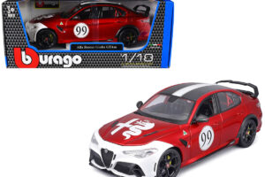 Alfa Romeo Giulia GTAm 99 Red Metallic With Black Top And White Graphics — 1/18 by Bburago