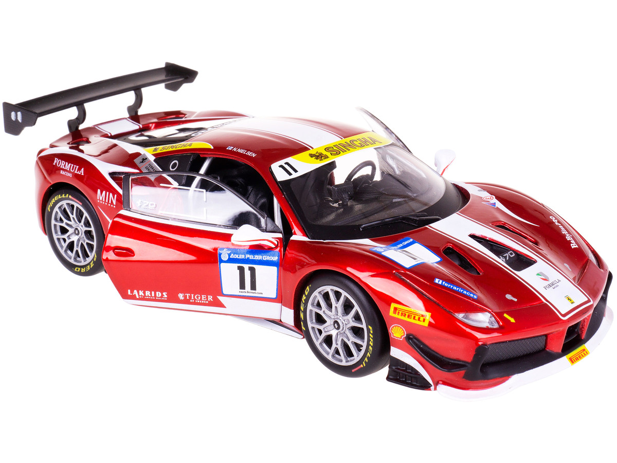Ferrari 488 Challenge 11 Candy Red With White Stripes Ferrari Racing — 1/24 by Bburago - Image 3