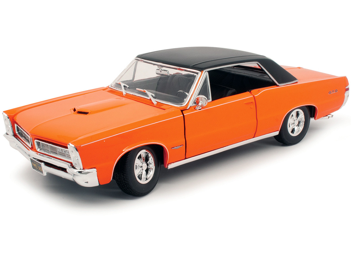 1965 Pontiac GTO Hurst Orange With Black Top And White Stripes Special Edition — 1/18 by Maisto - Image 2
