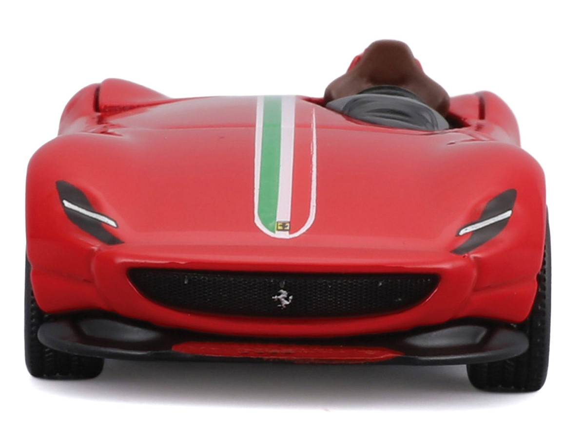 Ferrari Monza SP1 Red With Italian Flag Stripes Speed Icons Series — 1/64 by Maisto - Image 3
