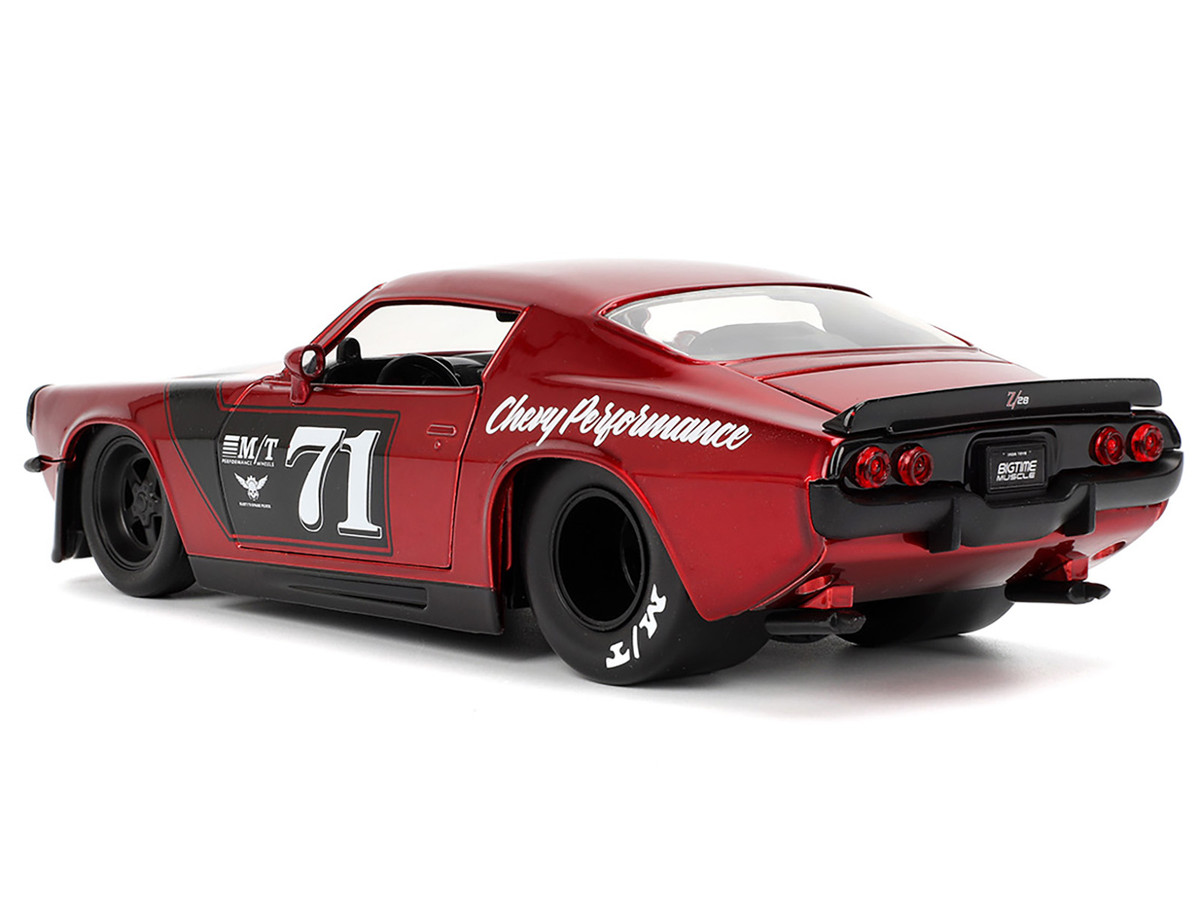 1971 Chevrolet Camaro #71 Red Metallic with Black Stripes "Bigtime Muscle" Series 1/24 by Jada - Image 2