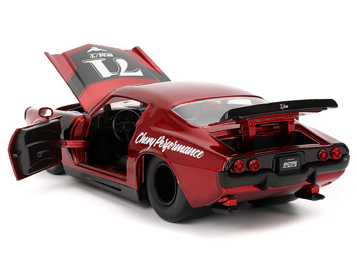 1971 Chevrolet Camaro #71 Red Metallic with Black Stripes "Bigtime Muscle" Series 1/24 by Jada - Image 3