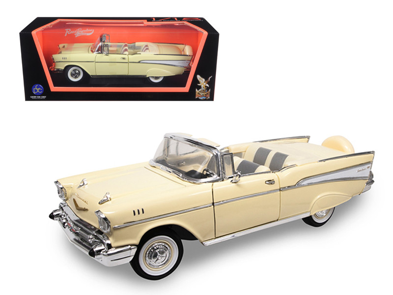 1957 Chevrolet Bel Air Convertible Cream 1/18 by Road Signature