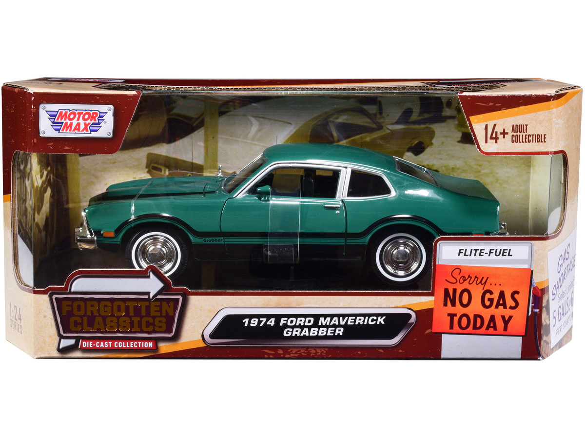 1974 Ford Maverick Grabber Green with Black Stripes "Forgotten Classics" Series 1/24 by Motormax