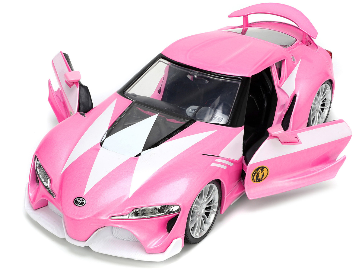 Toyota FT-1 Concept Pink Metallic and Pink Ranger Diecast Figurine "Power Rangers" "Hollywood Rides" Series 1/24 by Jada - Image 2