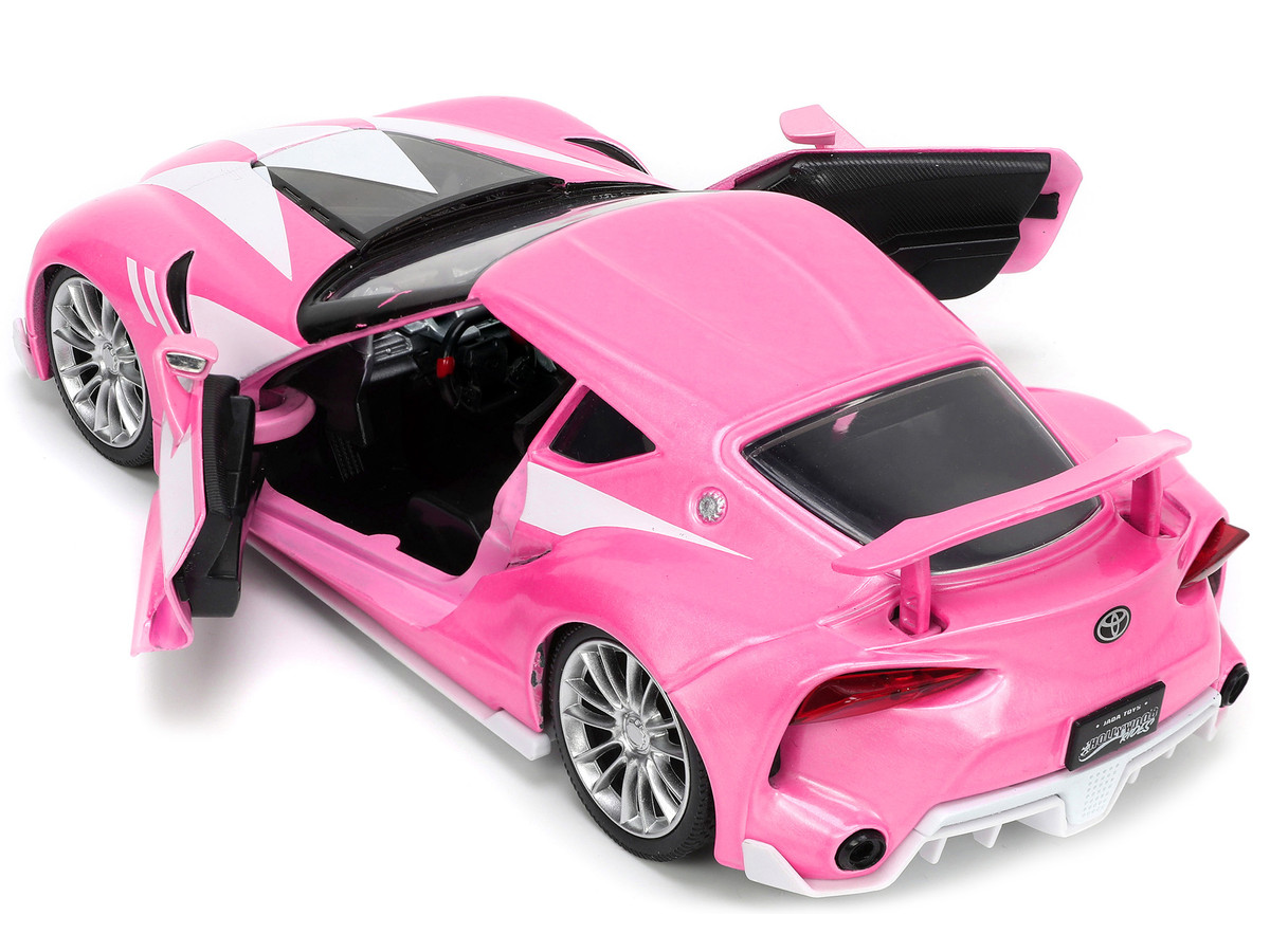 Toyota FT-1 Concept Pink Metallic and Pink Ranger Diecast Figurine "Power Rangers" "Hollywood Rides" Series 1/24 by Jada - Image 3