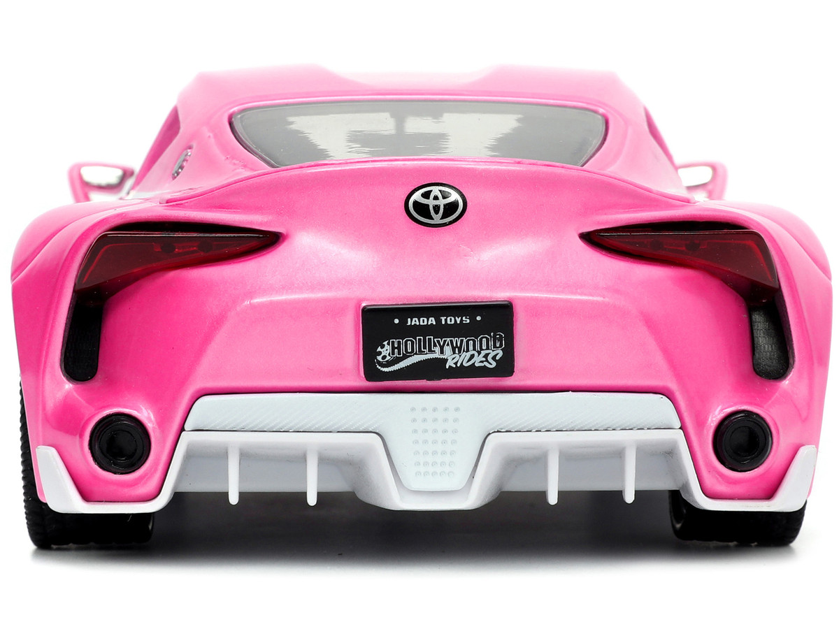 Toyota FT-1 Concept Pink Metallic and Pink Ranger Diecast Figurine "Power Rangers" "Hollywood Rides" Series 1/24 by Jada - Image 5