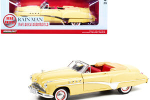 1949 Buick Roadmaster Convertible (Charlie Babbitt's) Yellow with Red Interior "Rain Man" (1988) Movie 1/18 by Greenlight