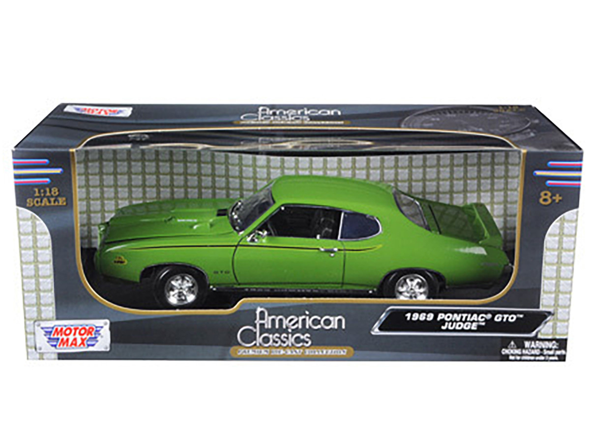 1969 Pontiac GTO Judge Green 1/18 Diecast Car Model by Motormax - Image 3