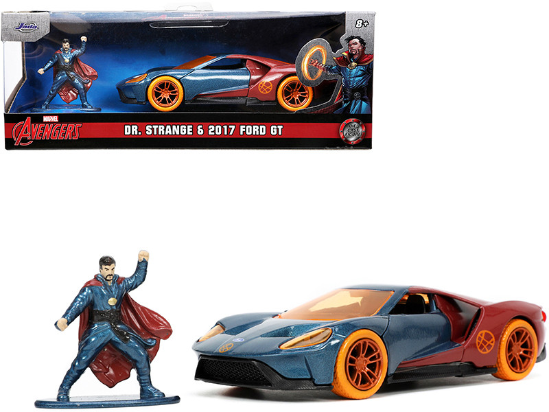 2017 Ford GT and Doctor Strange Diecast Figurine "Avengers" "Marvel" Series "Hollywood Rides" 1/32 by Jada - Image 2