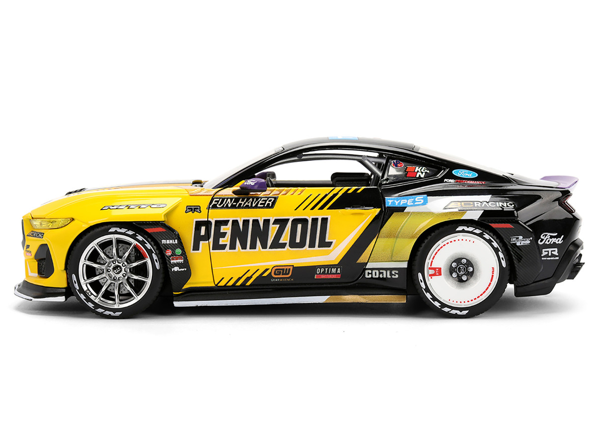 Ford Mustang RTR #88 Chelsea Denofa "Pennzoil" "Formula Drift PRO Championship" (2025) with Lights "RTR Vehicles" Series 1/24 by Jada