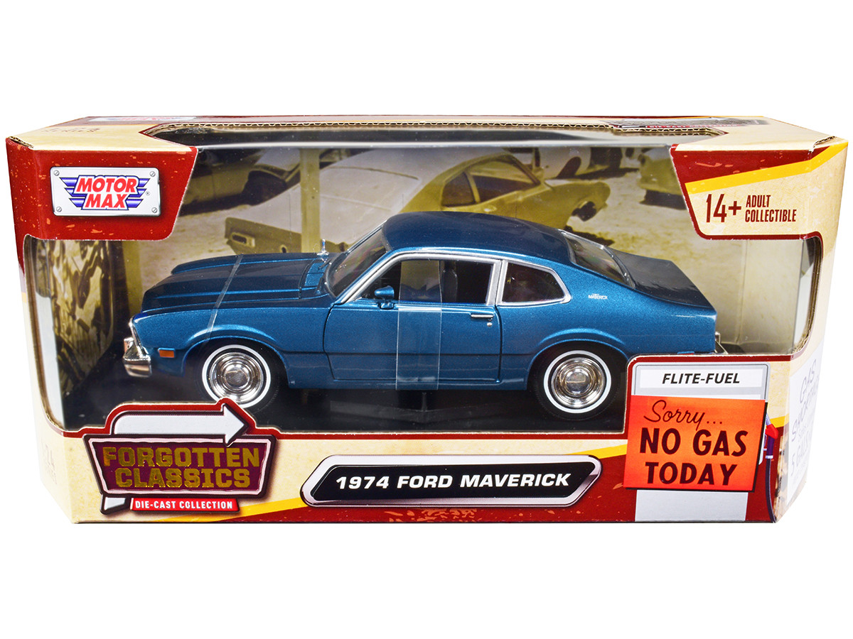 1974 Ford Maverick Blue Metallic "Forgotten Classics" Series 1/24 by Motormax - Image 2