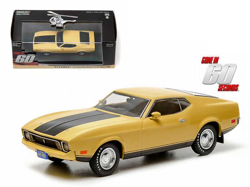 1973 Ford Mustang Mach 1 Yellow "Eleanor" "Gone in Sixty Seconds" Movie (1974) 1/43 by Greenlight - Image 2