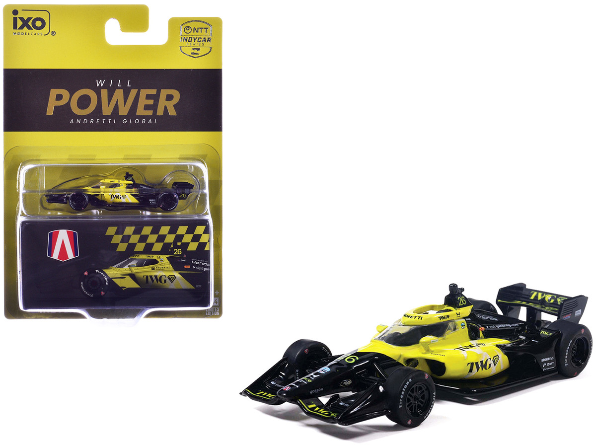 Dallara IndyCar #26 Will Power "TWG" Andretti Global (Road Course Configuration) "NTT IndyCar Series" (2026) 1/64 by IXO Models - Image 5