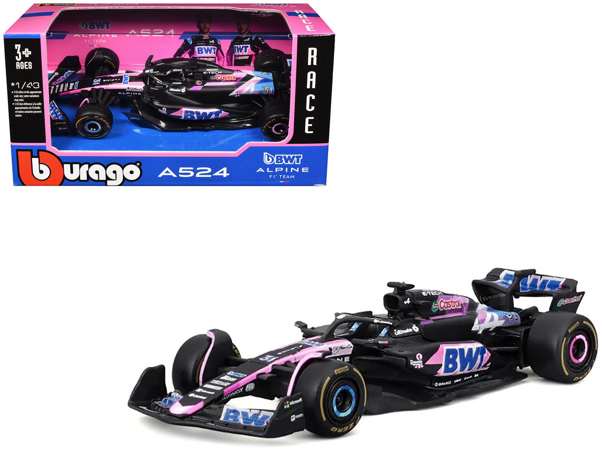 Alpine A524 #31 Esteban Ocon "BWT" "Formula One F1 World Championship" (2024) "Race" Series 1/43 by Bburago - Image 5