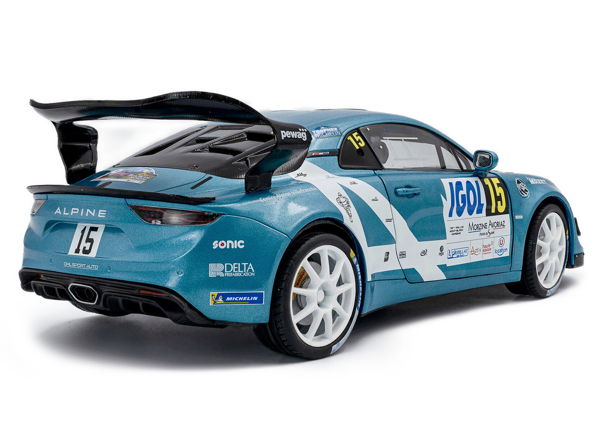 Alpine A110 Rallye GT+ #15 Raphael Astier - Denis Giraudet "Rallye Du Mont Blanc" (2024) "Competition" Series 1/18 by Solido - Image 2