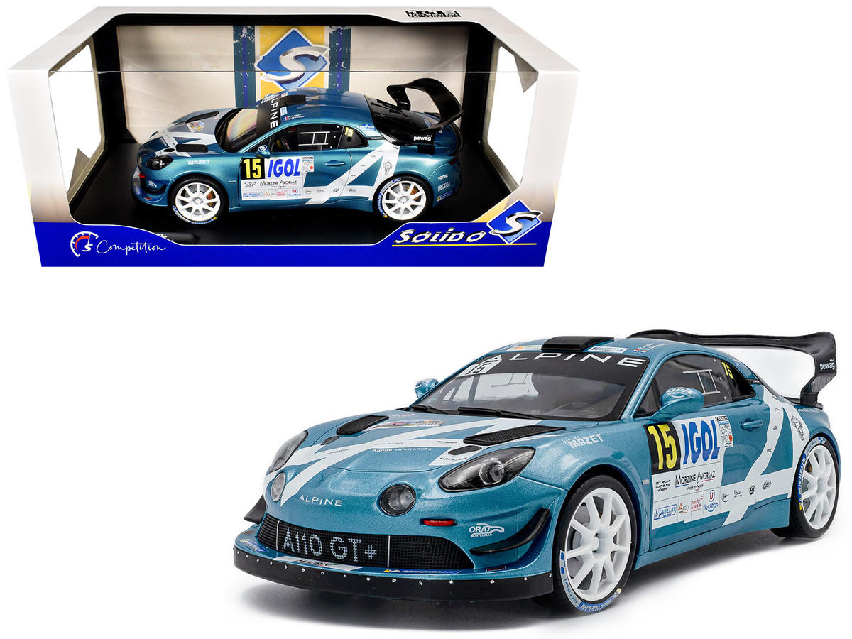 Alpine A110 Rallye GT+ #15 Raphael Astier - Denis Giraudet "Rallye Du Mont Blanc" (2024) "Competition" Series 1/18 by Solido - Image 5