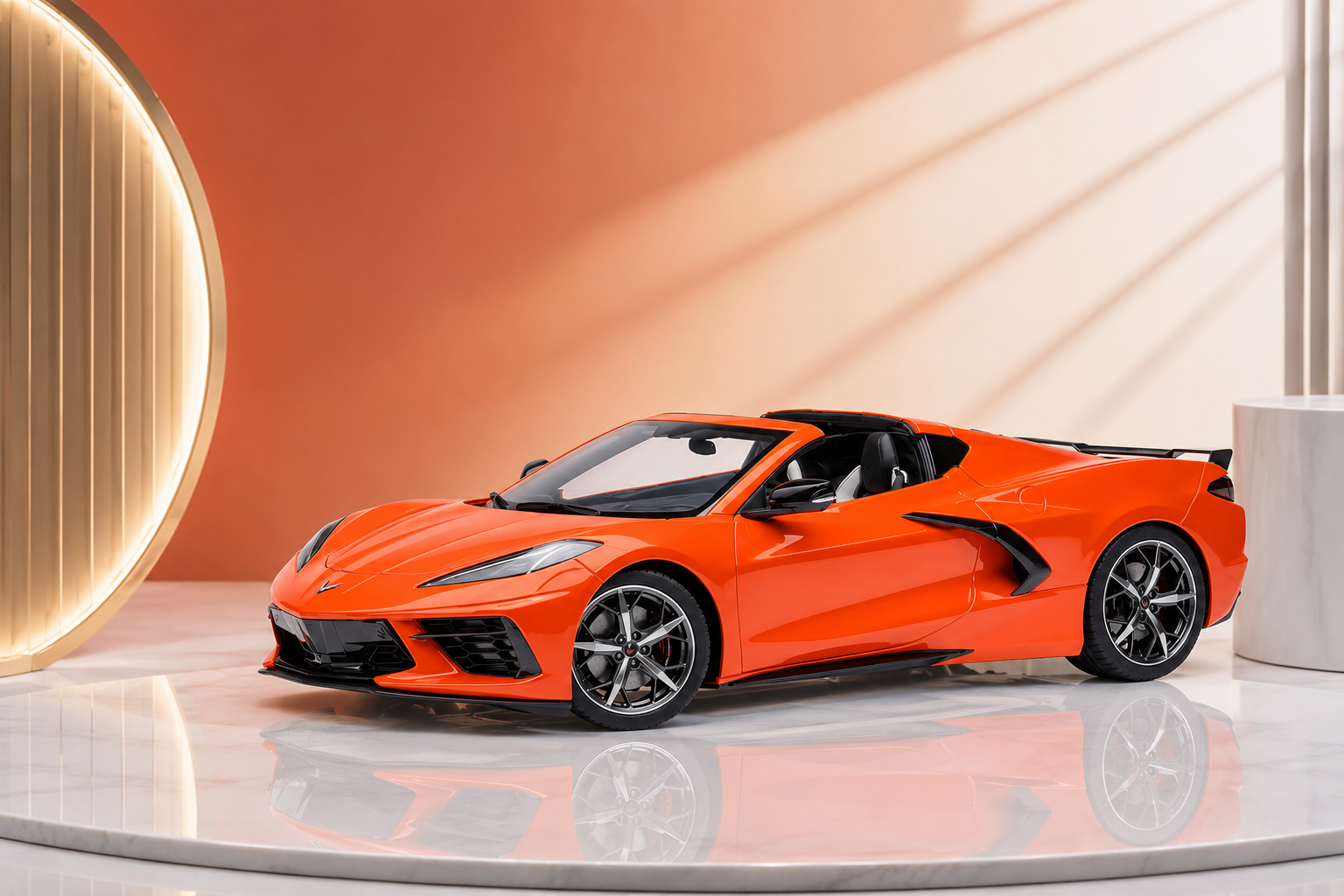 2020 Chevrolet Corvette C8 Stingray Sebring Orange 1/18 by Autoart